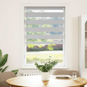 Estor cebra gris claro 75x150 cm tejido ancho 70.9 cm poliéster H