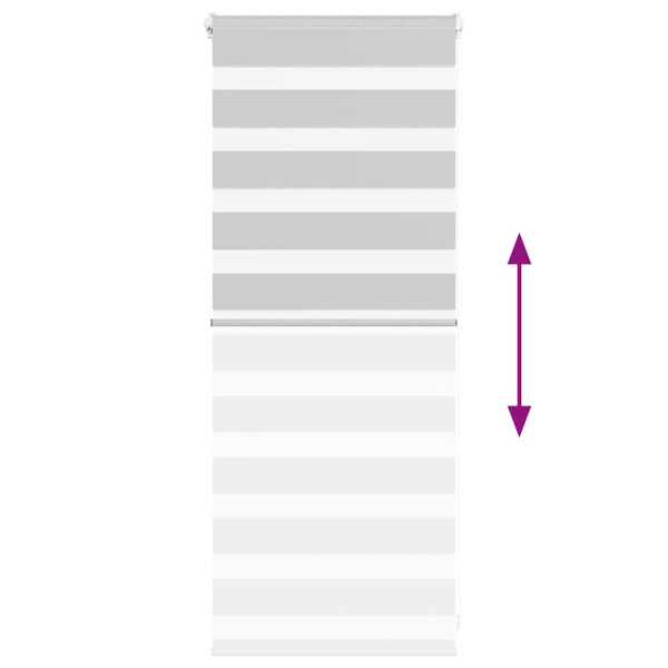 Estor cebra gris claro 65x100cm tejido ancho 60.9 cm poliéster M 5