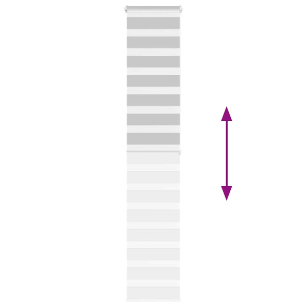 Estor cebra gris claro 50x200cm tejido ancho 45.9 cm poliéster M 5