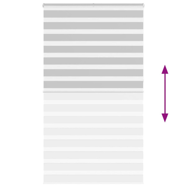 Estor cebra gris claro 130x230cm tejido ancho 125.9cm poliéster M 5