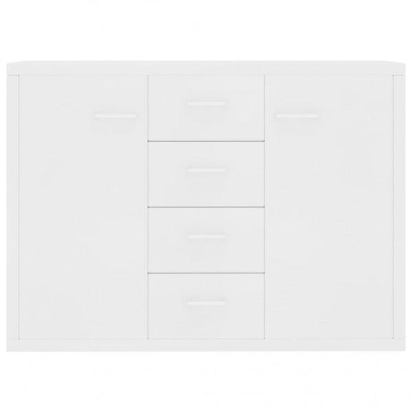 Aparador de madera contrachapada blanco 88x30x65 cm M 4