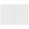 Aparador de madera contrachapada blanco 88x30x65 cm 4