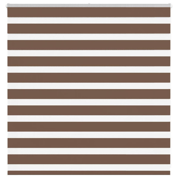 Estor cebra marrón 140x100 cm tejido ancho 135.9 cm poliéster D
