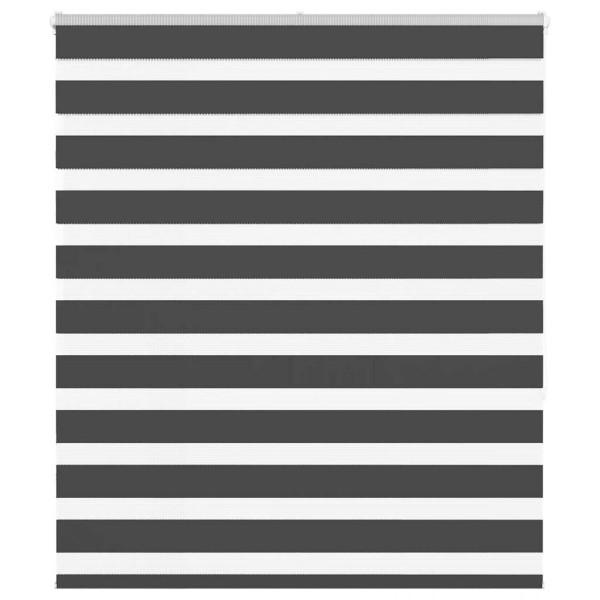 Estor cebra negro 120x150 cm tejido ancho 115.9 cm poliéster D