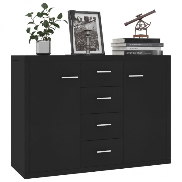 Aparador 88x30x65 cm contraplacado preto M 3