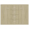 Aparador de madera contrachapada color roble Sonoma 60x30x70 cm 4