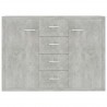 Aparador de madera contrachapada gris hormigón 60x30x70 cm 4