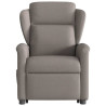 Sillón eléctrico reclinable elevable de tela gris taupe 5