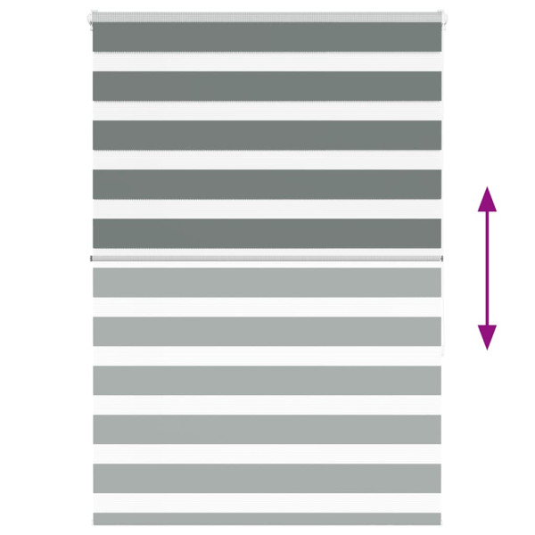 Estor cebra gris oscuro tejido ancho 105.9 cm poliéster M 5