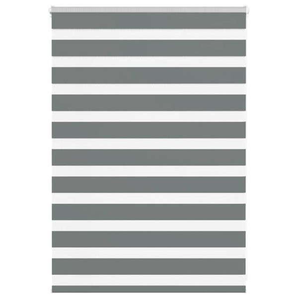 Estor cebra gris oscuro 95x100cm tejido ancho 90.9 cm poliéster D