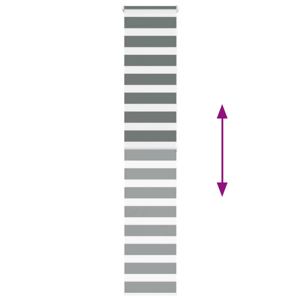 Estor cebra gris oscuro 45x200cm tejido ancho 40.9 cm poliéster M 5