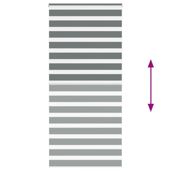 Estor cebra gris oscuro tejido ancho 105.9 cm poliéster M 5