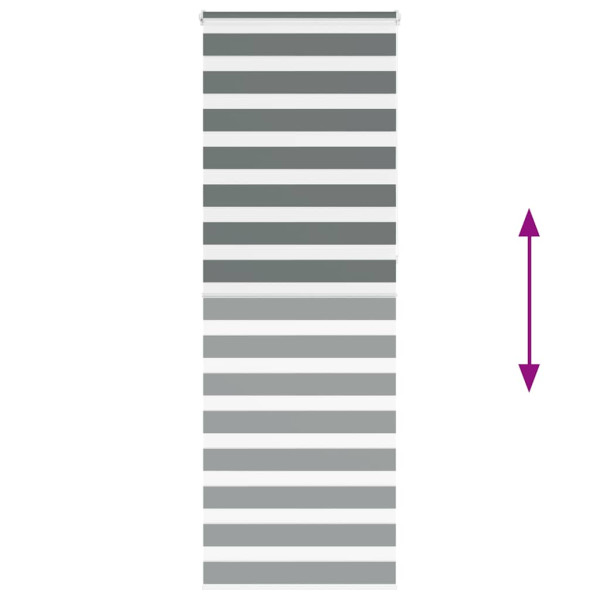 Estor cebra gris oscuro 75x230cm tejido ancho 70.9 cm poliéster M 5