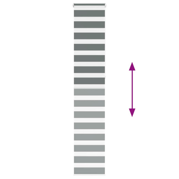 Estor cebra gris oscuro 40x230cm tejido ancho 35.9 cm poliéster M 5