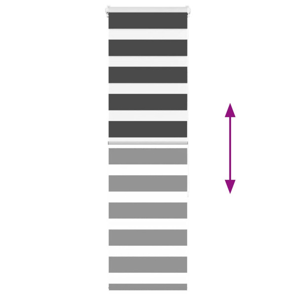 Estor cebra negro 40x150 cm tejido ancho 35.9 cm poliéster M 5