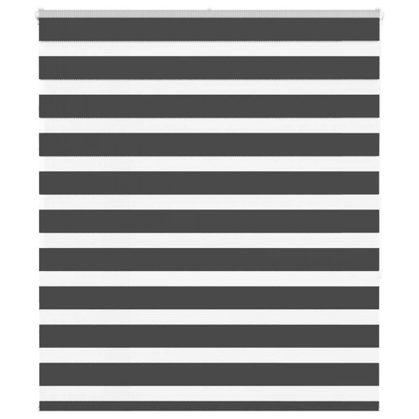 Estor cebra negro 135x150 cm tejido ancho 130.9 cm poliéster D