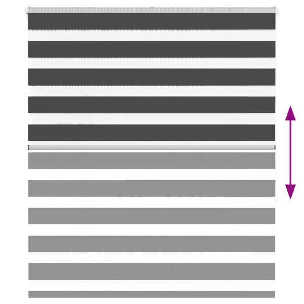 Estor cebra negro 135x150 cm tejido ancho 130.9 cm poliéster M 5