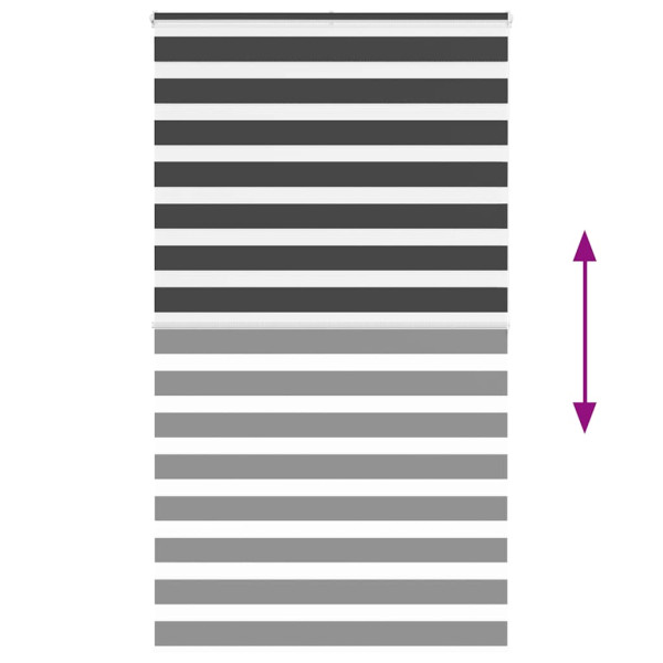 Estor cebra negro 135x200 cm tejido ancho 130.9 cm poliéster M 5