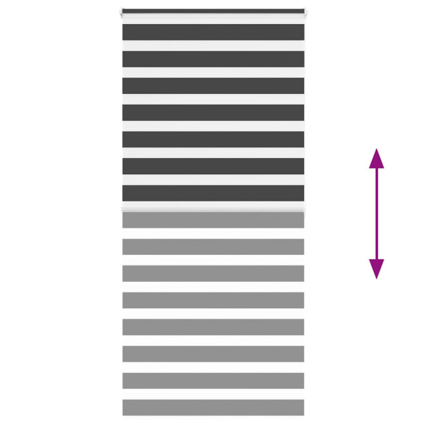 Estor cebra negro 110x200 cm tejido ancho 105.9 cm poliéster M 5