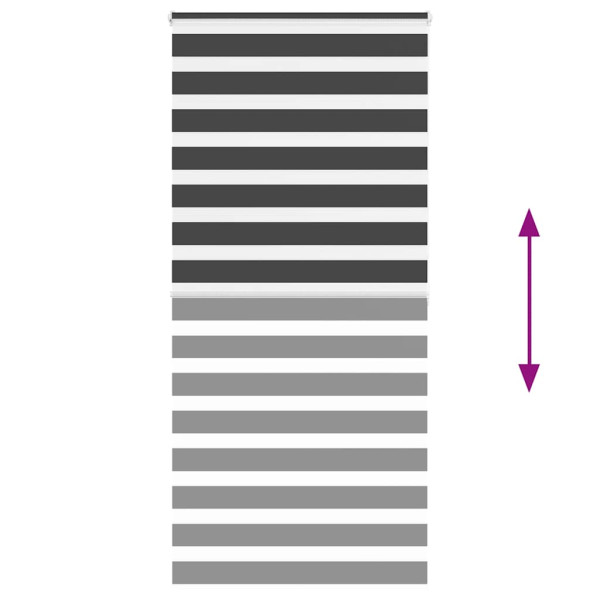 Estor cebra negro 100x200 cm tejido ancho 95.9 cm poliéster M 5