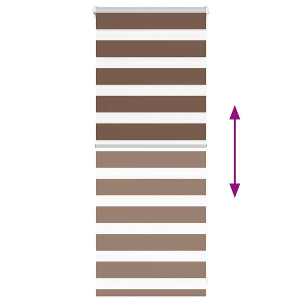 Estor cebra marrón 60x100 cm tejido ancho 55.9 cm poliéster M 5