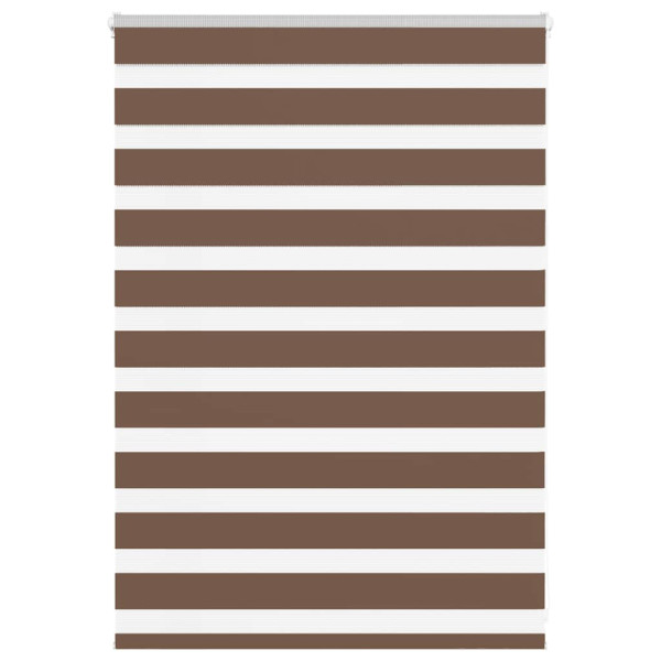 Estor cebra marrón 100x100 cm tejido ancho 95.9 cm poliéster D