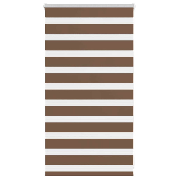 Estor cebra marrón 70x100 cm tejido ancho 65.9 cm poliéster D