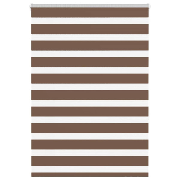 Estor cebra marrón 100x150 cm tejido ancho 95.9 cm poliéster D