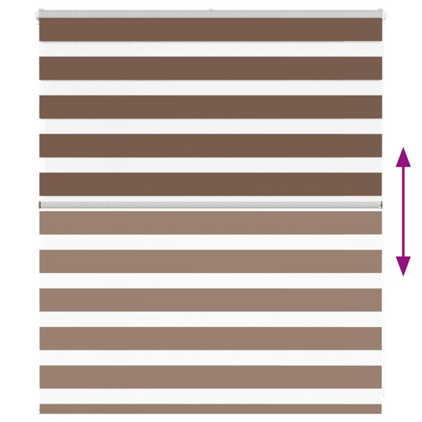 Estor cebra marrón 125x100 cm tejido ancho 120.9 cm poliéster M 5