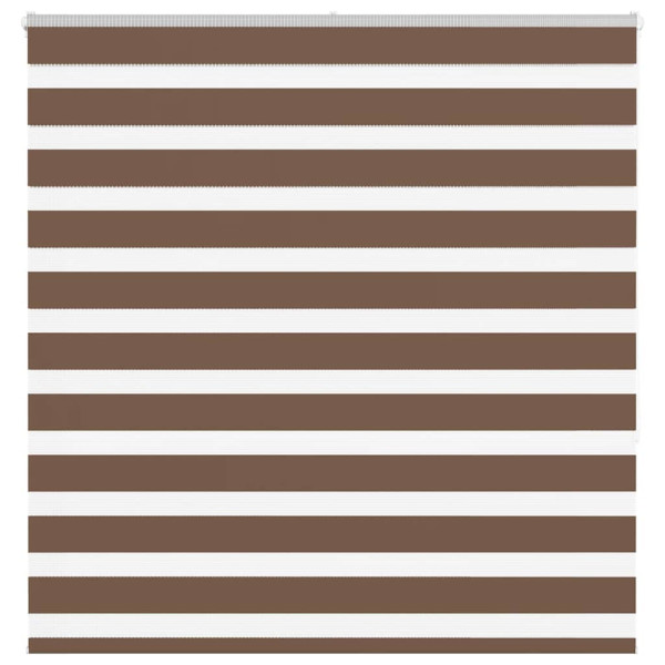Estor cebra marrón 140x150 cm tejido ancho 135.9 cm poliéster D