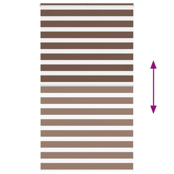 Estor cebra marrón 125x200 cm tejido ancho 120.9 cm poliéster M 5