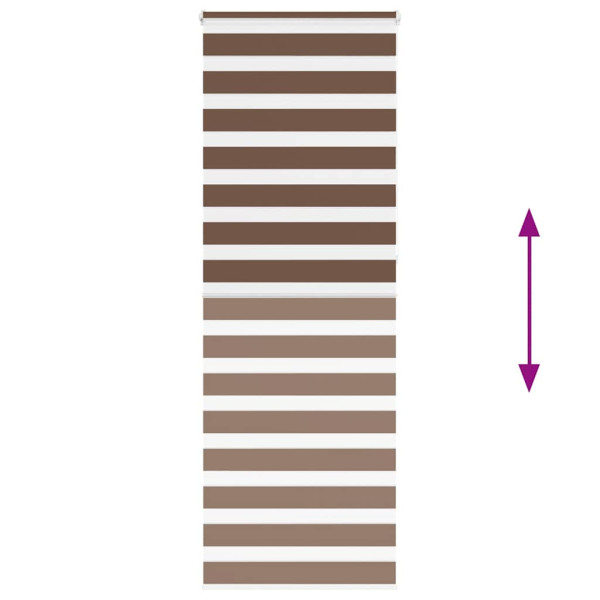 Estor cebra marrón 70x230 cm tejido ancho 65.9 cm poliéster M 5