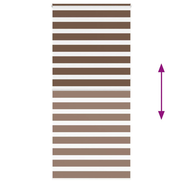 Estor cebra marrón 110x230 cm tejido ancho 105.9 cm poliéster M 5