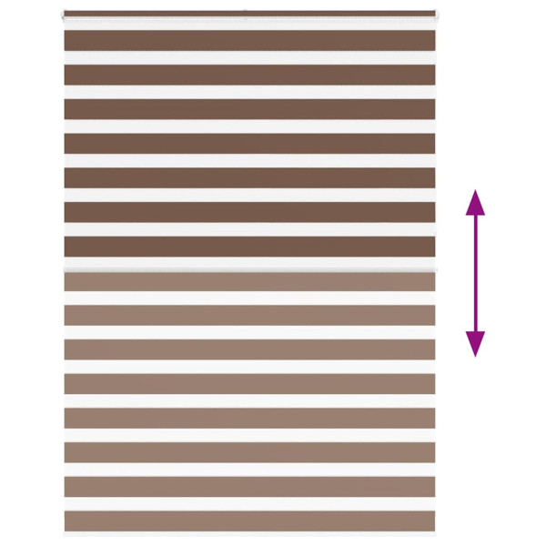 Estor cebra marrón 160x230 cm tejido ancho 155.9 cm poliéster M 5