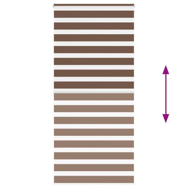 Estor cebra marrón 95x200 cm tejido ancho 90.9 cm poliéster M 5