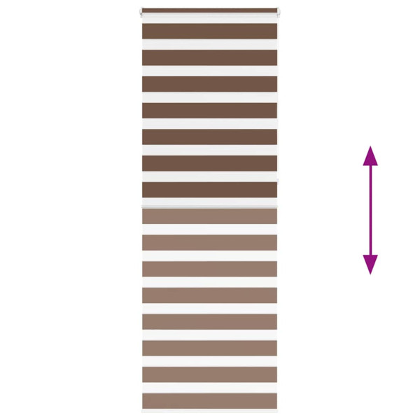 Estor cebra marrón 80x230 cm tejido ancho 75.9 cm poliéster M 5