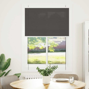 Preto Plissada Cega 85x150 cm Largura Tecido 84.4 cm Poliéster H