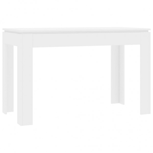 Mesa de jantar 120x60x76 cm contraplacado branco brilhante M 2