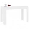 Mesa de comedor de aglomerado blanco brillante 120x60x76 cm 1