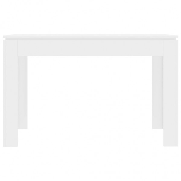 Mesa de jantar 120x60x76 cm contraplacado branco brilhante M 3