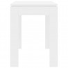 Mesa de comedor de aglomerado blanco brillante 120x60x76 cm 4
