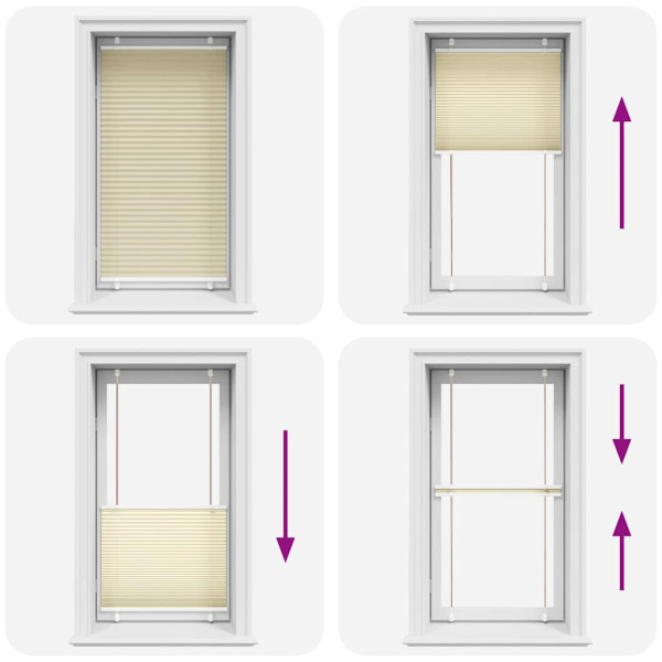 Creme Plissada Cega 70x100 cm Largura Tecido 69.4 cm Poliéster M 5