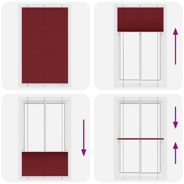 Estor Plisado rojo burdeos 115x200 cm Tela Ancho 114.4 cm M 5
