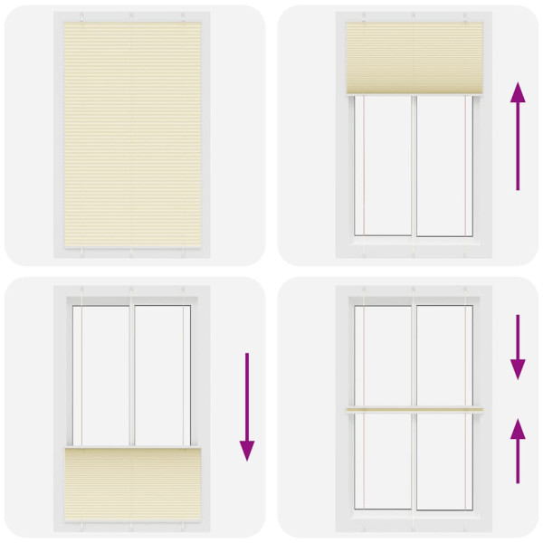 Plissado Cego Creme 120x200 cm Largura Tecido 119.4cm Poliéster M 5