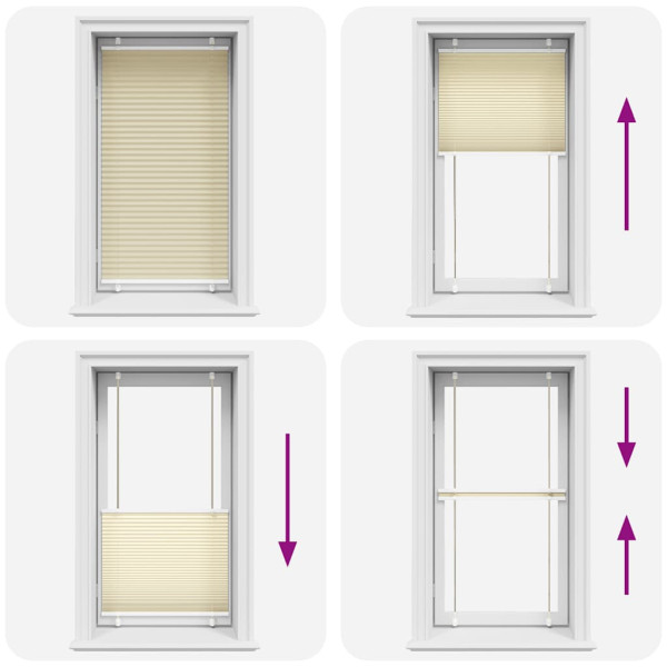 Creme Plissada Cega 70x150 cm Largura Tecido 69.4 cm Poliéster M 5