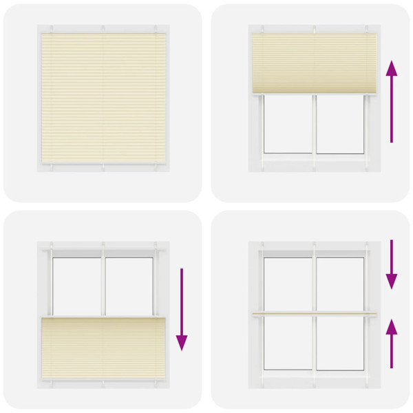 Estor Plisado crema 115x150 cm Tela Ancho 114.4 cm Poliéster M 5