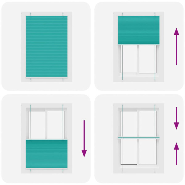 Gasolina verde Plissada Cega 85x150 cm Largura Tecido 84.4 cm M 5