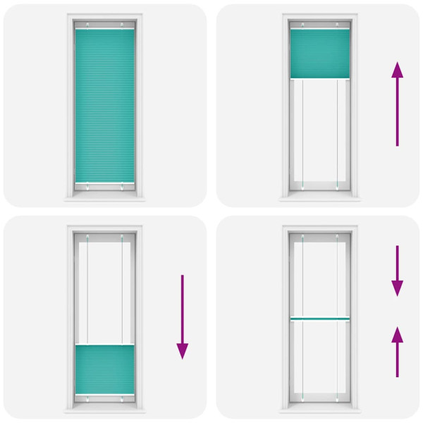Estor Plisado verde petróleo 80x200 cm Tela Ancho 79.4 cm M 5
