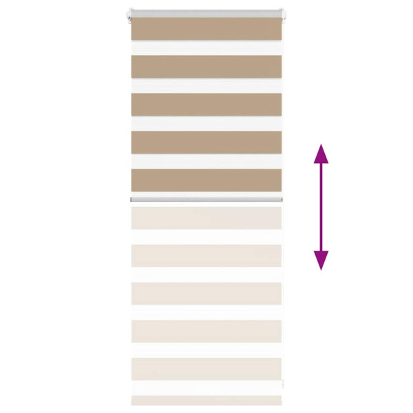 Estor cebra marrón arena tejido ancho 50.9 cm poliéster M 5