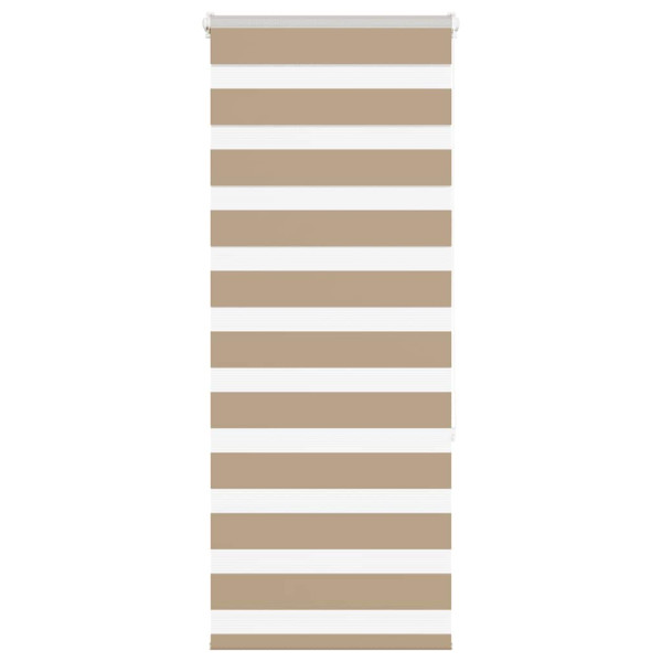 Estor cebra marrón arena tejido ancho 50.9 cm poliéster D